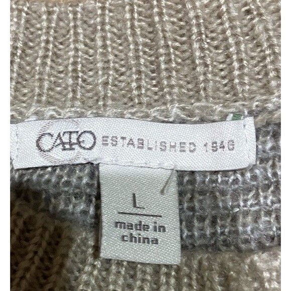 Knit Sweater Skeleton Skull Tan Camo Women’s L Cato - Picture 4 of 6